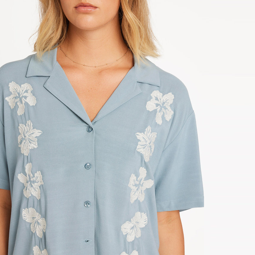 VOLCOM Women's Tropicali Shirt - Blue Sapphire