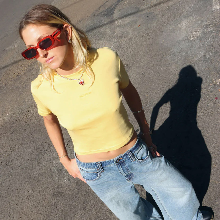 VOLCOM Women's Volcomstone Tight Crop - Sunburst