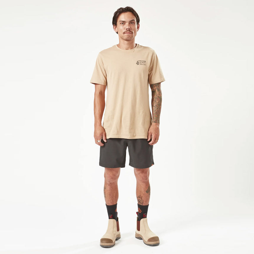 VOLCOM Workwear Rack Elastic Waist Hybrid 17" Short - Black