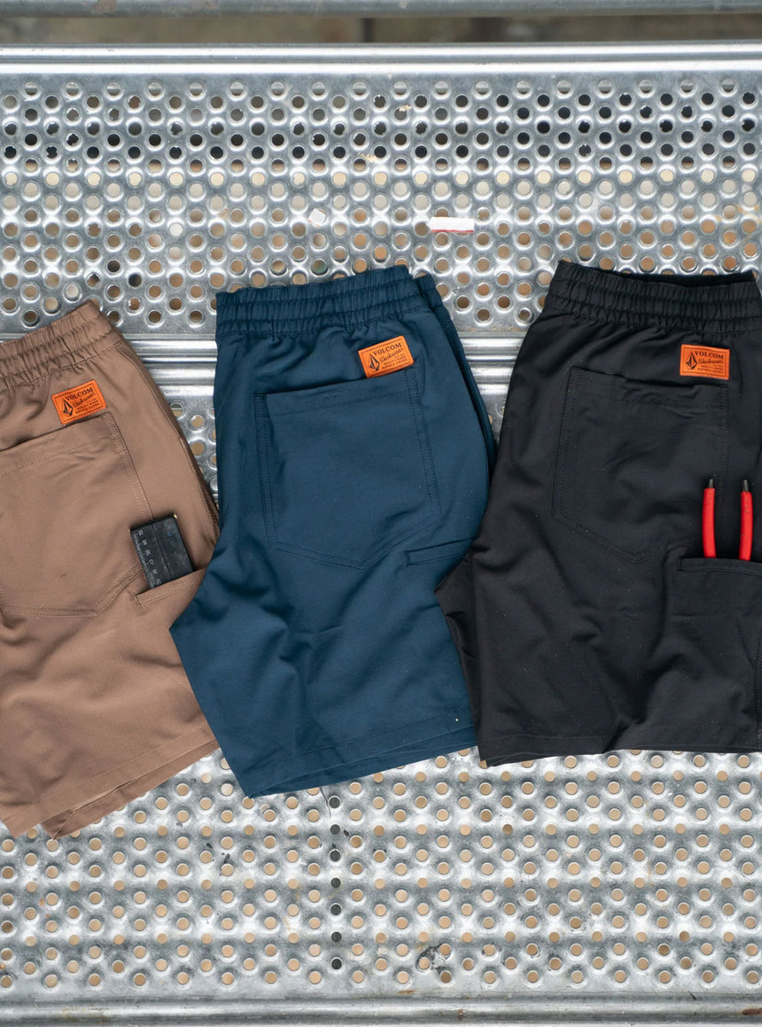 VOLCOM Workwear Rack Hybrid 17" Short - Black