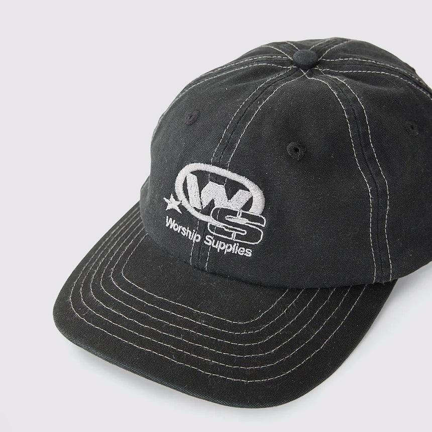 WORSHIP Topper 6 Panel Hat - Washed Black