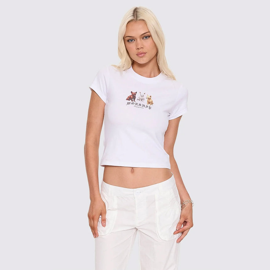 WORSHIP Women's Chichi Teeny Tee - White