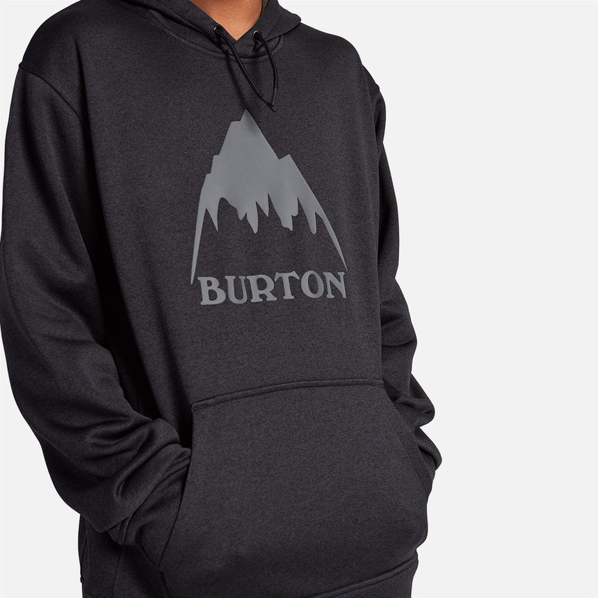 BURTON Oak Pullover Hood - True Black Heather