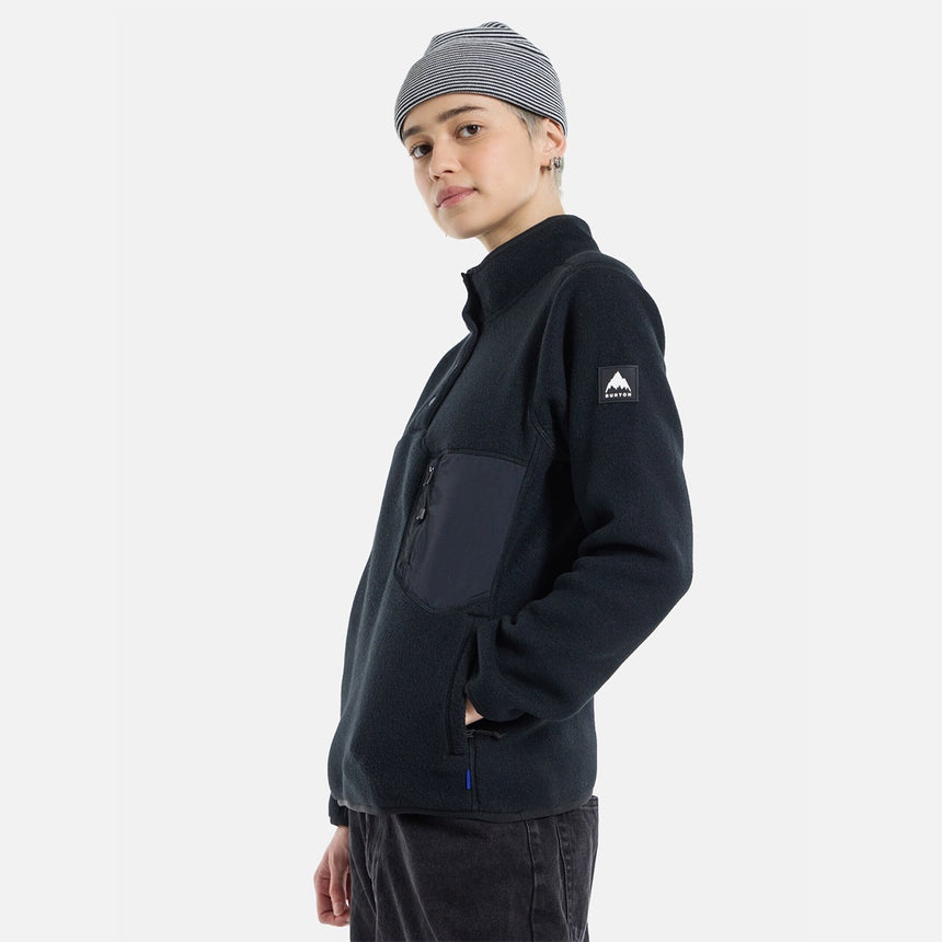 BURTON Women's Cinder Fleece Pullover - True Black