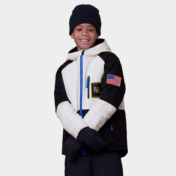 686 Boy's Exploration Insulated Jacket 2024 - NASA White/Black