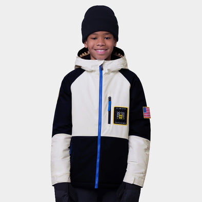686 Boy's Exploration Insulated Jacket 2024 - NASA White/Black