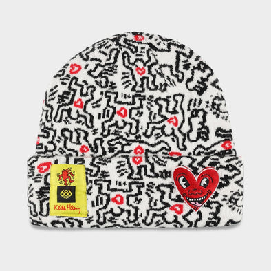 686 Keith Haring Beanie - Keith Haring White