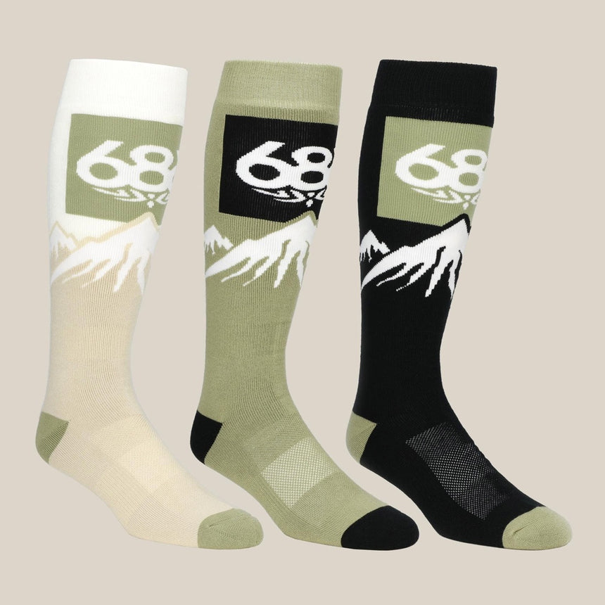 686 Snow Caps Snow Socks 3 Pack - Multi