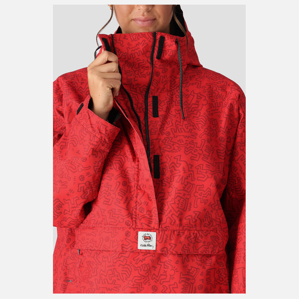 686 Women's Outline Shell Jacket 2025 - Keith Haring Red