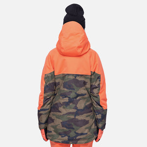 686 Women's Upton Insulated Anorak - Dark Camo Colorblock