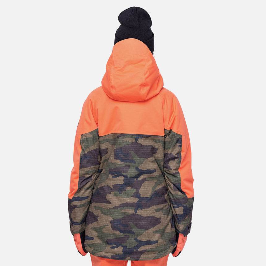 686 Women's Upton Insulated Anorak - Dark Camo Colorblock