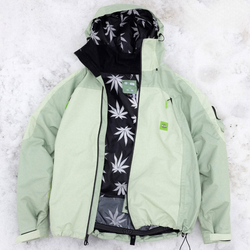 686 X Huf Double H Shell Jacket 2026 - Huf Green Colorblock