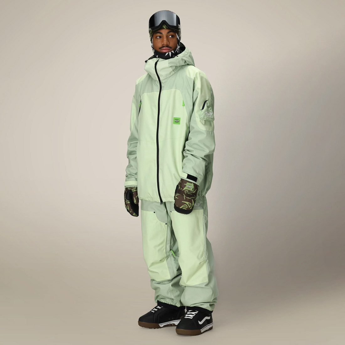 686 X Huf Double H Shell Pant 2026 - Huf Green Colorblock