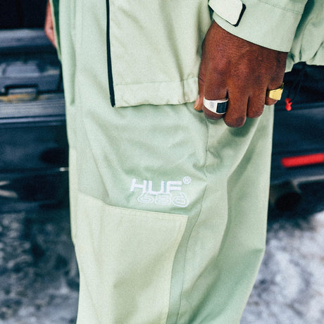 686 X Huf Double H Shell Pant 2026 - Huf Green Colorblock