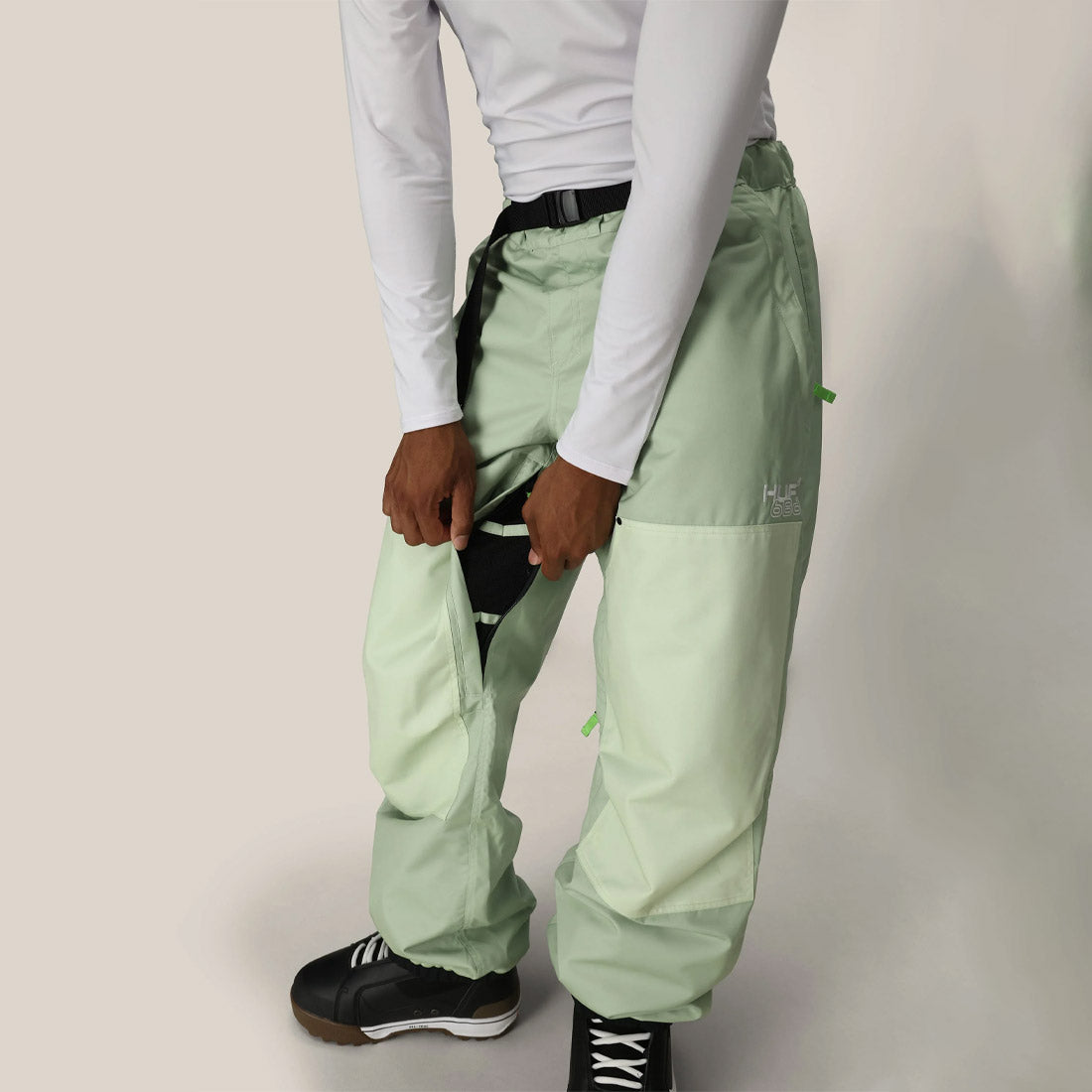 686 X Huf Double H Shell Pant 2026 - Huf Green Colorblock