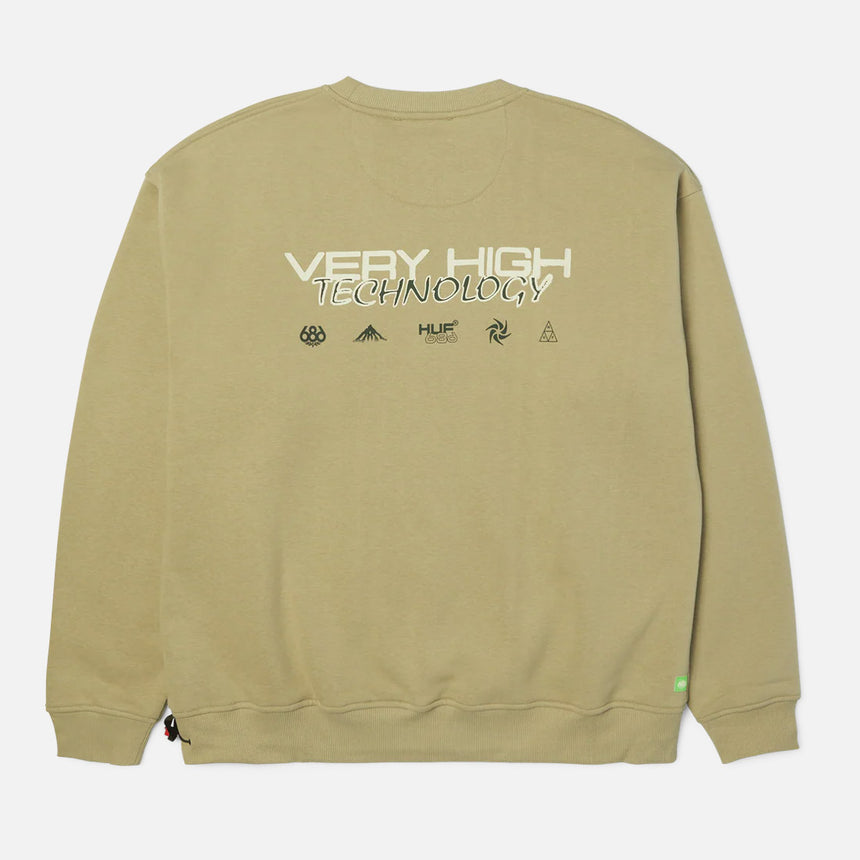686 X Huf Premium Heavyweight Crew - Huf Elm