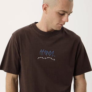 AFENDS Activities Recycled Retro Tee - Washed Coffee