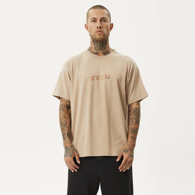 AFENDS Age Old Boxy Fit Tee - Taupe