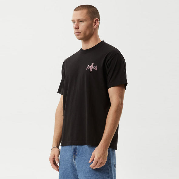 AFENDS Altered Heavy Weight Boxy Fit Tee - Black