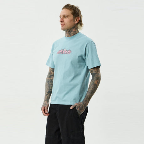 AFENDS Angel Boy Retro Tee - Washed Overcast