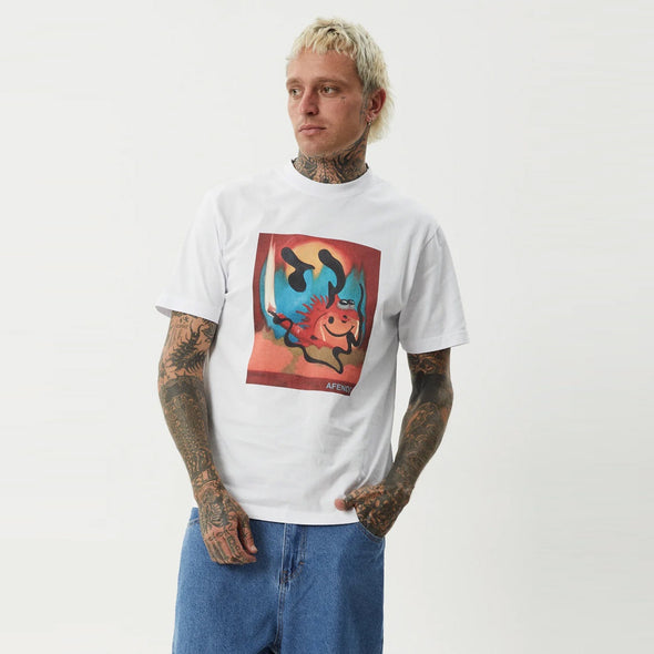 AFENDS Apocalypso Retro Fit Tee - White