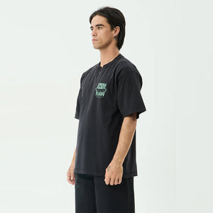 AFENDS Bad Dog Heavyweight Boxy Tee - Stone Black