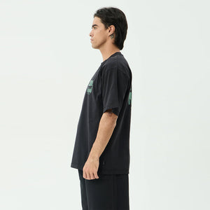 AFENDS Bad Dog Heavyweight Boxy Tee - Stone Black