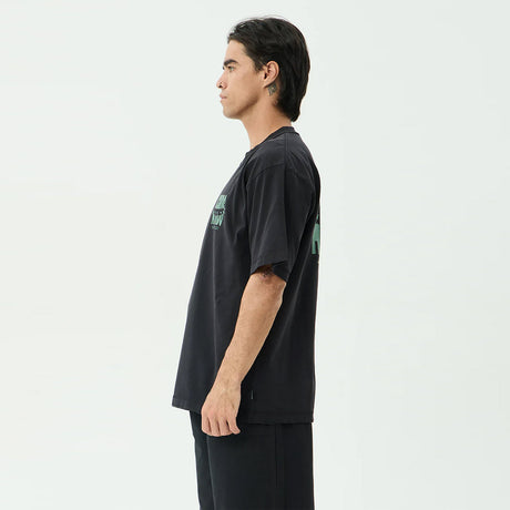 AFENDS Bad Dog Heavyweight Boxy Tee - Stone Black