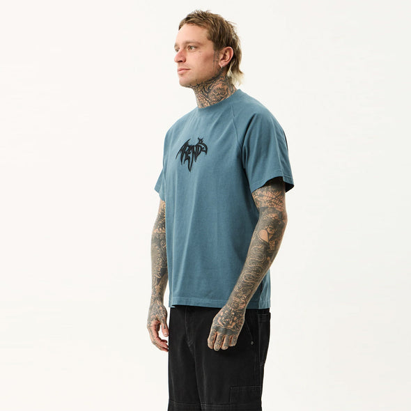 AFENDS Bats Raglan Boxy Tee - Fuel