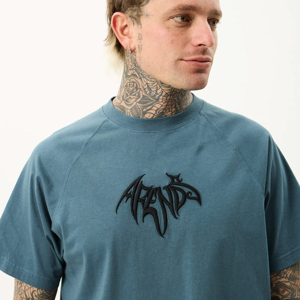 AFENDS Bats Raglan Boxy Tee - Fuel