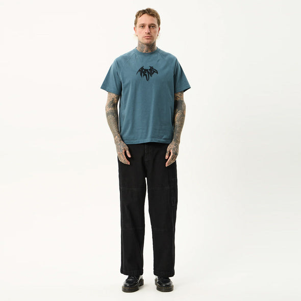 AFENDS Bats Raglan Boxy Tee - Fuel