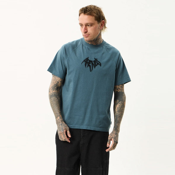 AFENDS Bats Raglan Boxy Tee - Fuel