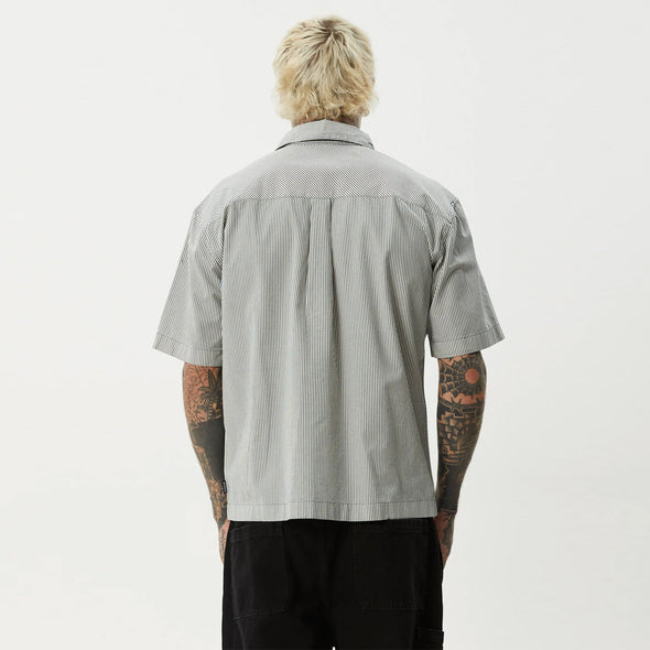 AFENDS Bats Striped Short Sleeve Shirt  - Fuel