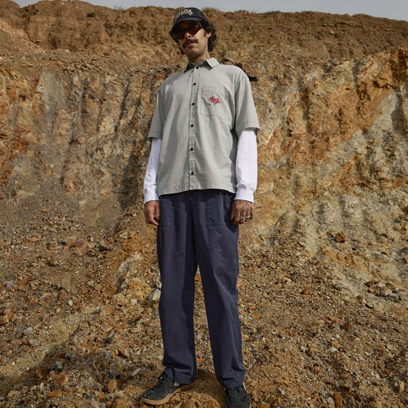 AFENDS Bats Striped Short Sleeve Shirt  - Fuel