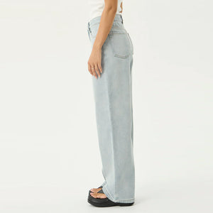 AFENDS Bella Denim Wide Leg Baggy Jean - Stone Blue