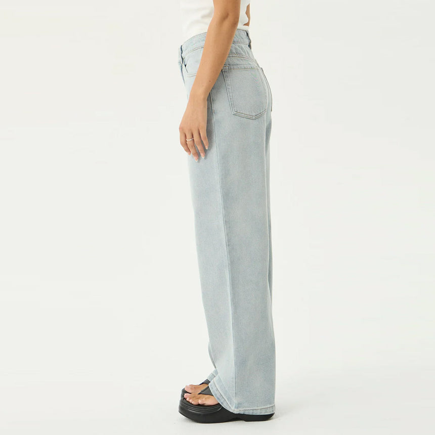 AFENDS Bella Denim Wide Leg Baggy Jean - Stone Blue