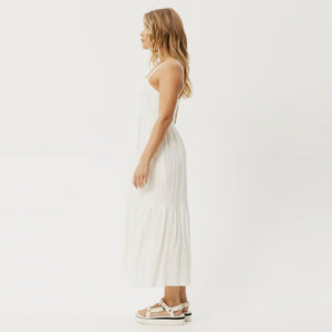 AFENDS Calm Seersucker Maxi Dress - White