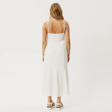 AFENDS Calm Seersucker Maxi Dress - White