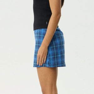 AFENDS Camden Check Mini Skirt - Marina Check
