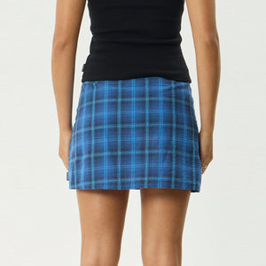 AFENDS Camden Check Mini Skirt - Marina Check