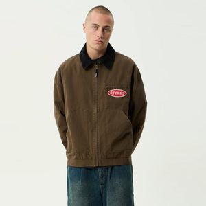 AFENDS Casino Oracle V.2 Workwear Jacket - Washed Coffee