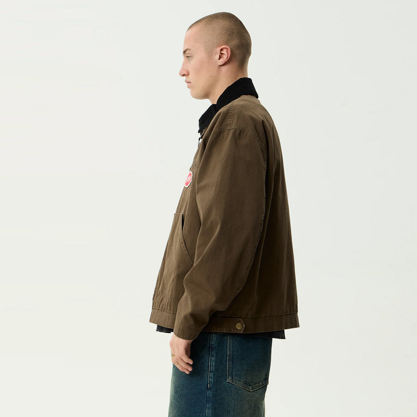 AFENDS Casino Oracle V.2 Workwear Jacket - Washed Coffee