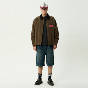 AFENDS Casino Oracle V.2 Workwear Jacket - Washed Coffee