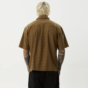 AFENDS Challenger Check Short Sleeve Shirt - Elmwood