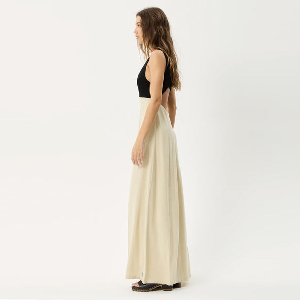 AFENDS Charlotte Maxi Dress - Biscuit/Black