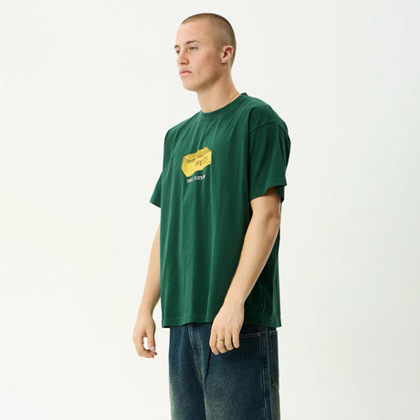 AFENDS Clock Off Recycled Boxy Tee - Washed Pine