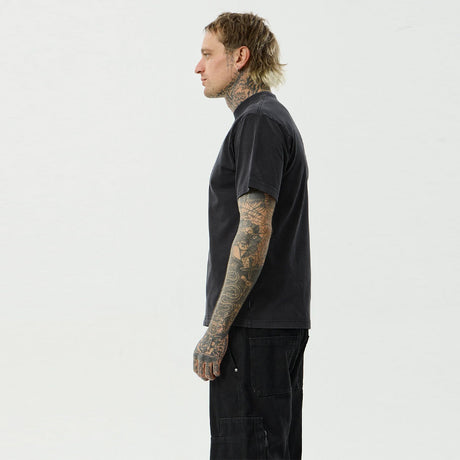 AFENDS Cry Later Retro Fit Tee - Stone Black
