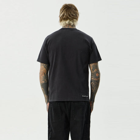 AFENDS Cry Later Retro Fit Tee - Stone Black