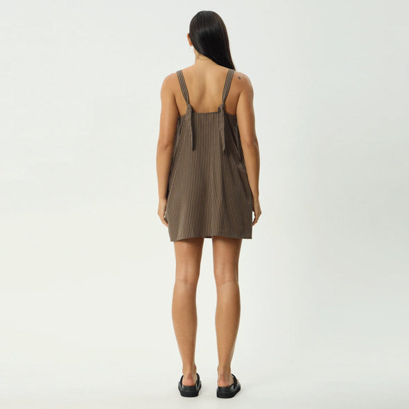 AFENDS Cyrus Mini Dress - Coffee Stripe