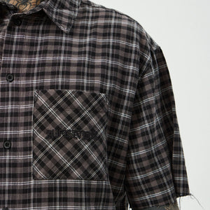 AFENDS Darkness Short Sleeve Shirt - Black Check